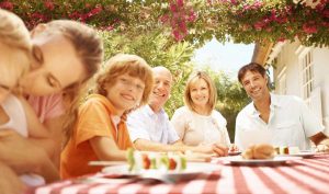 Family Having Dinner at Home